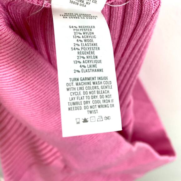 NWT Aerie Gotta Jet! High Waisted Wide Leg Ribbed Skater Lounge Pant Pink Large - Picture 7 of 7